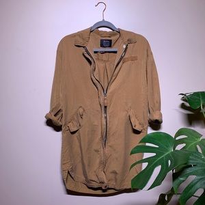 Long SOFT Bershka rust zip-up | size XS.